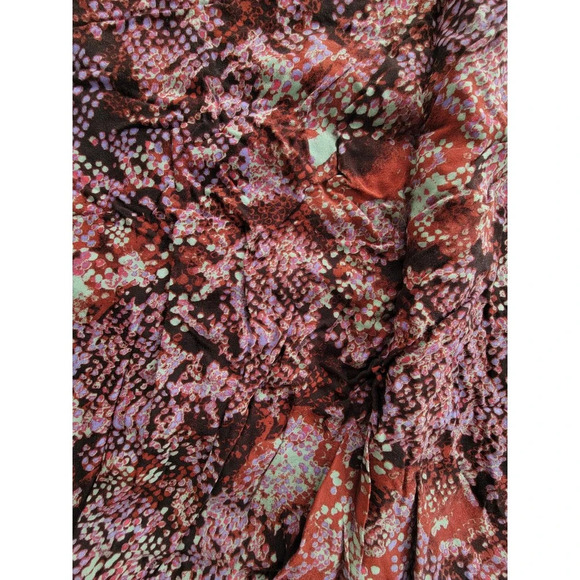 Silence + Noise Purple Snake Print Wrap Mini Halter Tank Swing Dress Size M - Picture 6 of 7